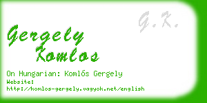 gergely komlos business card