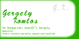 gergely komlos business card
